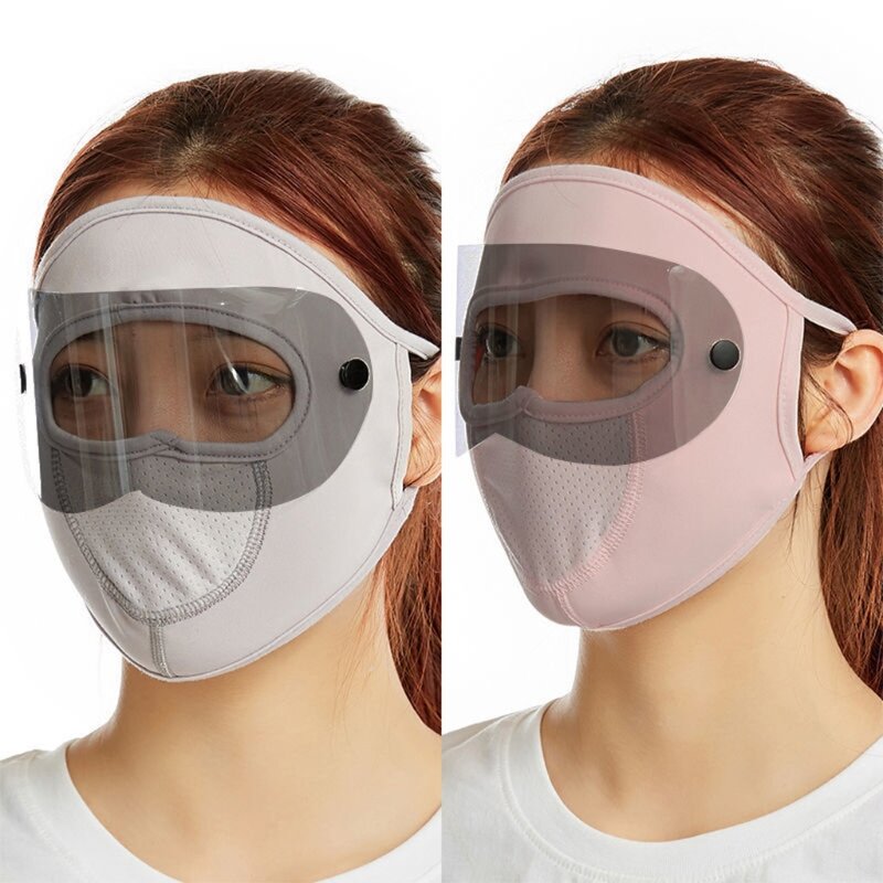 アイスシルク フェイスマスク UV 日焼け防止 防塵 目を保護