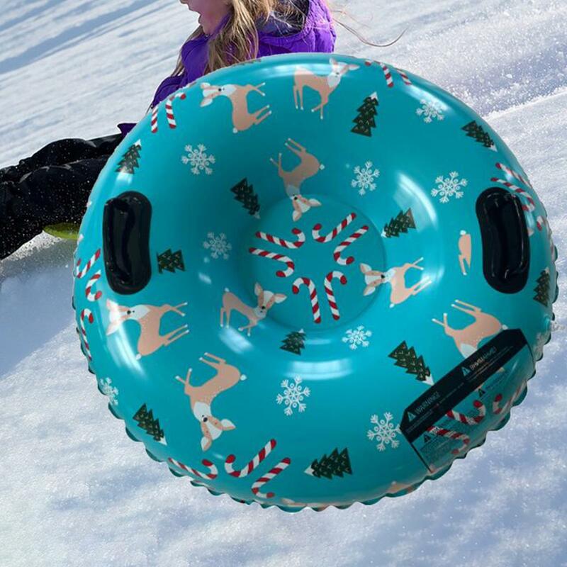 Winter inflatable ski hoop cold-resistant tow hoop foldable Christmas snow hoop  35inch  Sledding Inflatable Snow  Sleigh