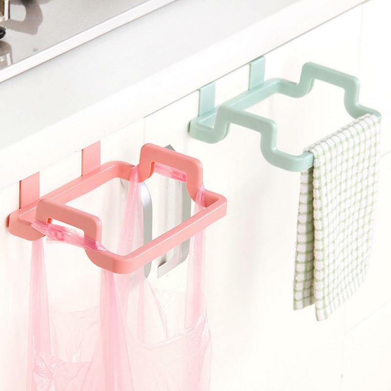 Hanging Trash Bag Rack Kitchen Cabinet Door Back Storage Simple and Beautiful Lightweight and Durable for kitchen storage tools