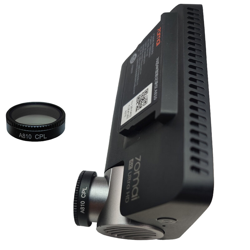 Tampa da lente do filtro polarizador circular, Câmera do carro DVR, 70mai A810 Dash Cam, 1PC