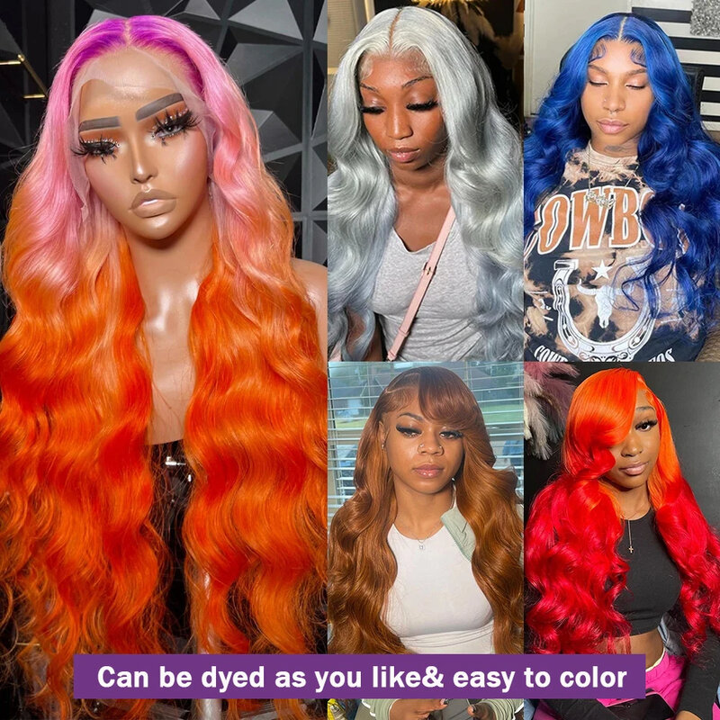 613 Blonde Body Wave 13x6 HD Transparent Lace Frontal Wig Brazilian Glueless 13x4 Colored Lace Front Human Hair Wigs For Women