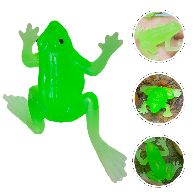 18 Pcs Miniature Soft Rubber Imitation Frog Baby Childrens Toys Lovely Children’s Toys