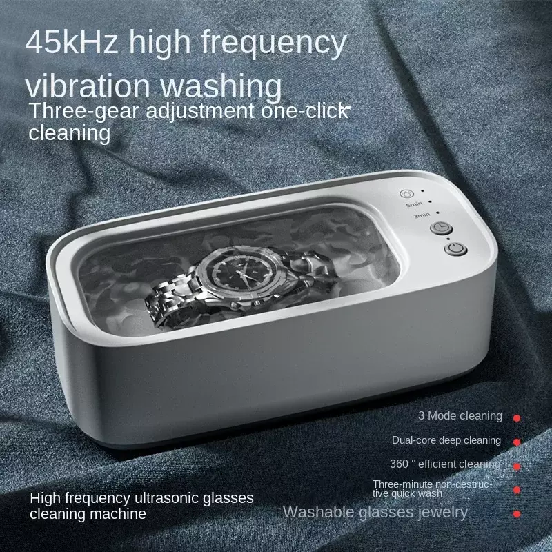 Hochfrequenz Vibration Ultraschall Brille Reinigungs maschine elektrische 3-Gang-Schmuck Uhr Multifunktions-Timing-Reinigungs maschine