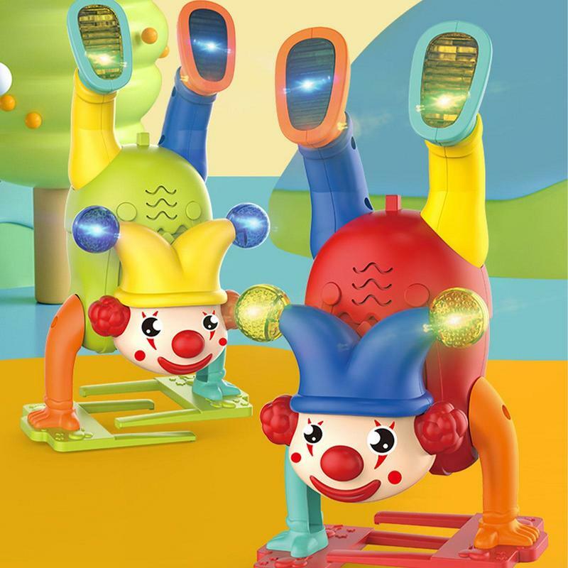 Moving Light Up Toy Dancing Walking Clown Toy Flashing Children's Musical Toys Robot Musical Lighting Toys Children Birthday