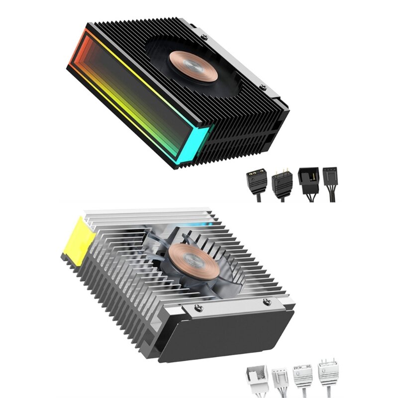 Disipador calor para duro M.2 2280 ARGB, refrigeración M.2 2280, enfriadores SSD ARGB Sync, placa base múltiple,