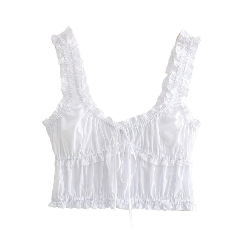Женская блузка в стиле бабочки, белая укороченная блузка из поплина, винтажные женские рубашки, шикарные топы, новинка 2024