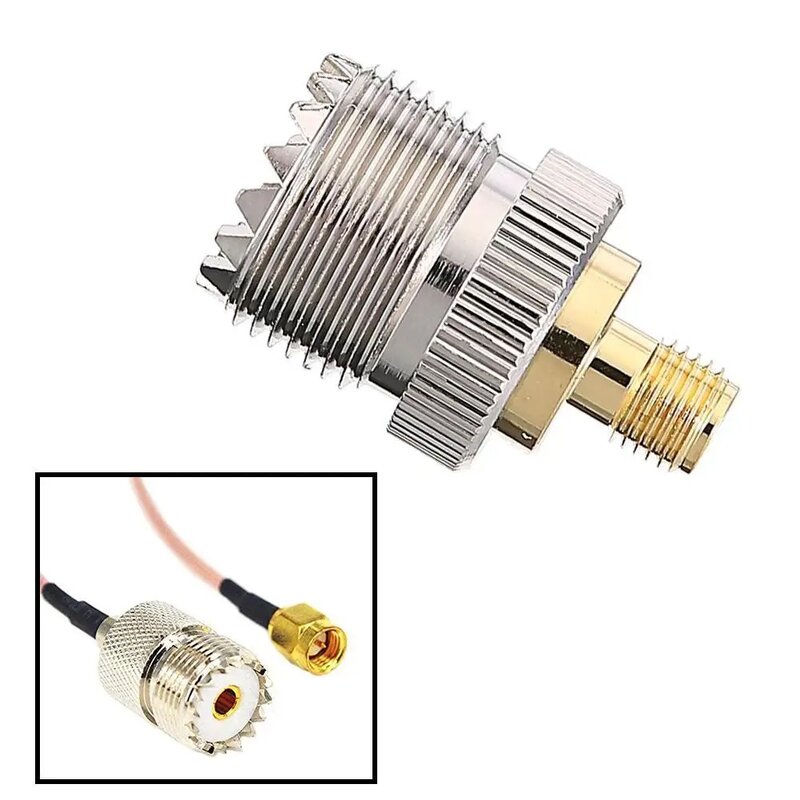 Coaxial RF Walkie-Talkie Antenna Adapter JXRF Connector SMA UHF Female For Baofeng To Femal