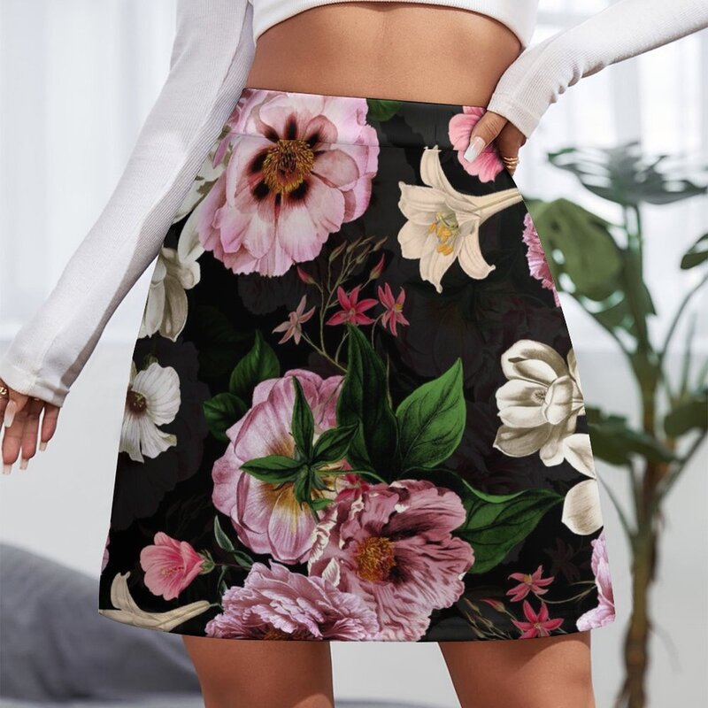 Minifalda de flores barrocas para mujer, ropa kawaii, Falda corta, ropa kawaii, nueva