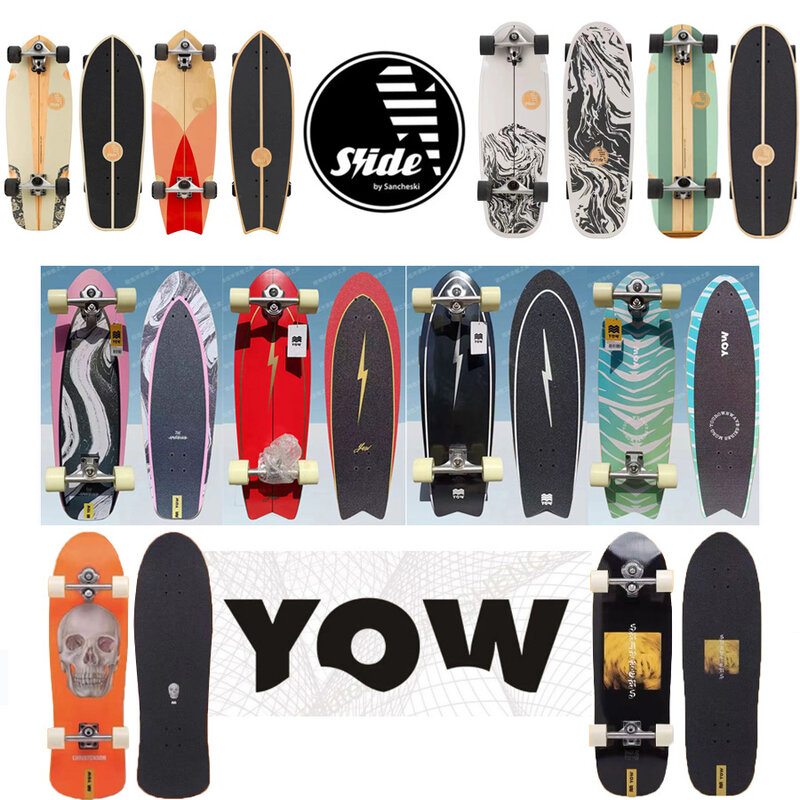 Yow-スケートボードデッキ,トラックホイール,ベアリング付き,完全キット,安い,販売