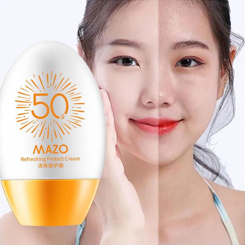 Crème solaire hydratante Spf50 +, protection de la peau, étiquettes de maquillage, UV, U8D5