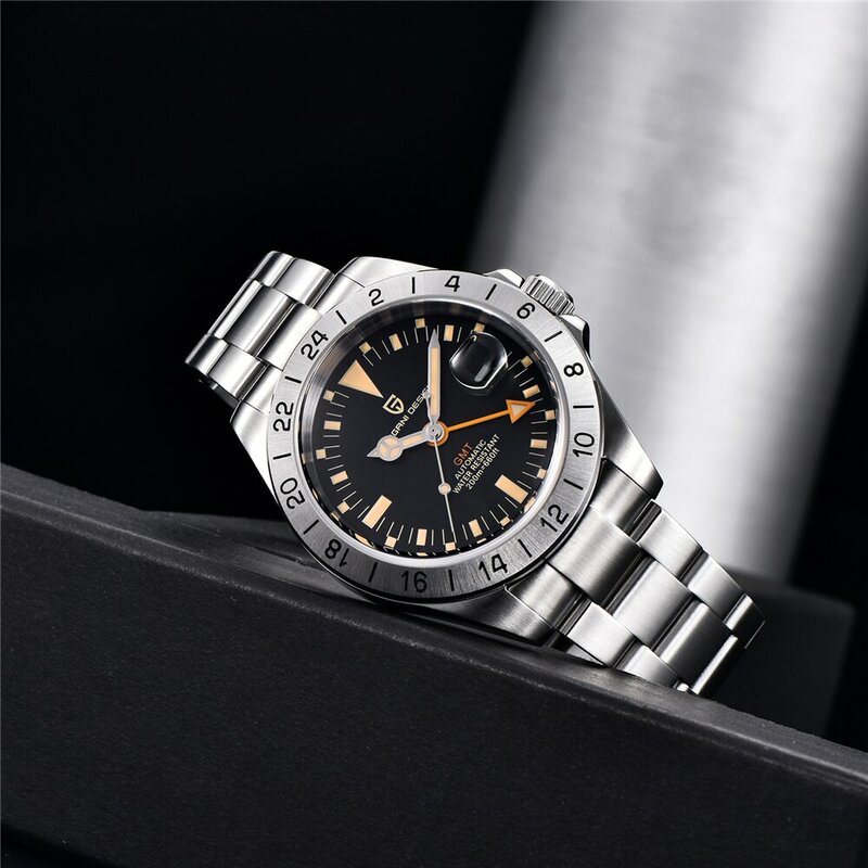 2024 New PAGANI DESIGN GMT Men Automatic Mechanical Watch Classic Retro Watch Stainless Steel 200m Waterproof Clock Reloj Hombre