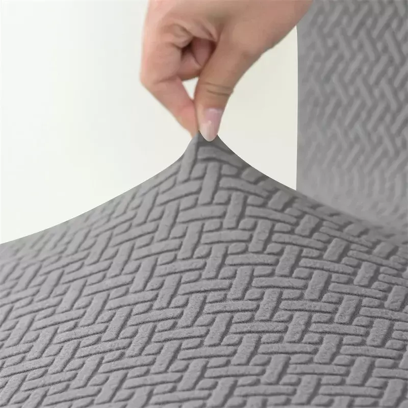 Jacquard Fabric Bar Chair Cover Stretch Dining Room Seat Covers Washable Short Back Covers Chairs For Kitchen Home Hotel Banquet