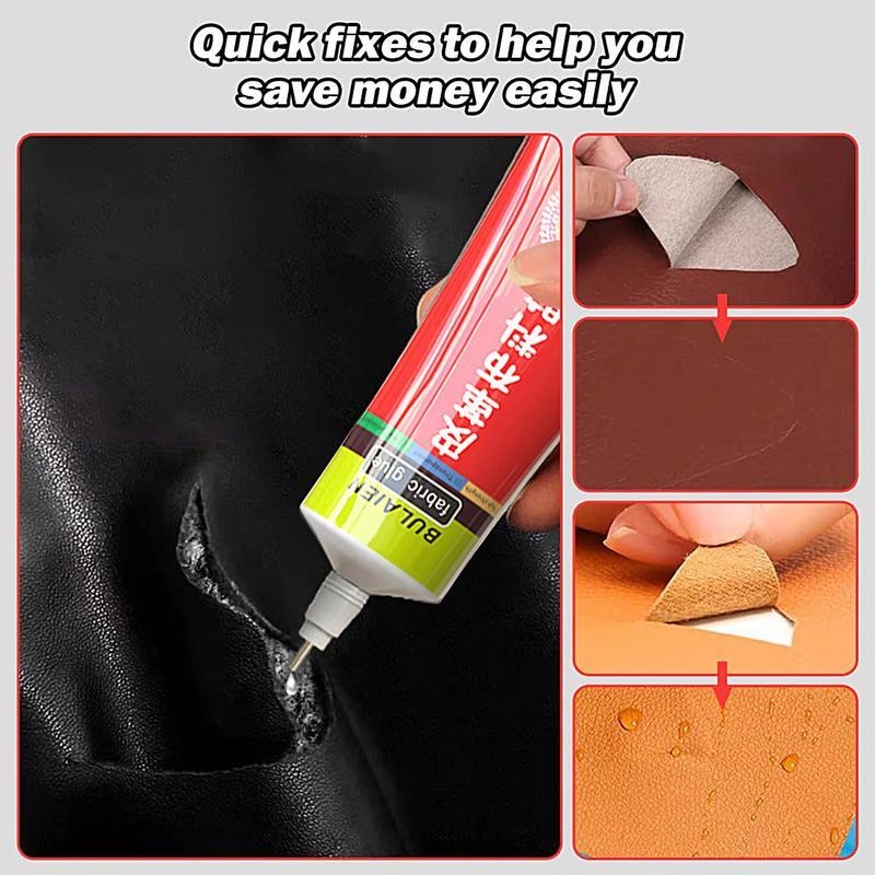 Leather Glue Waterproof Leather and Fabric Adhesive Repair Instant Fabric and Leather Adhesive for Furniture Car Seats  Couche