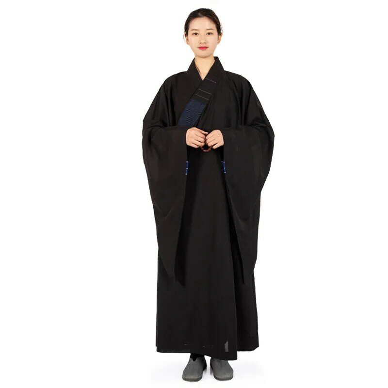 Robe longue de moines en lin de Taiwan pour adultes, vêtements de méditation bouddhiste Haiqing, vêtements de confession de moine, 7 couleurs