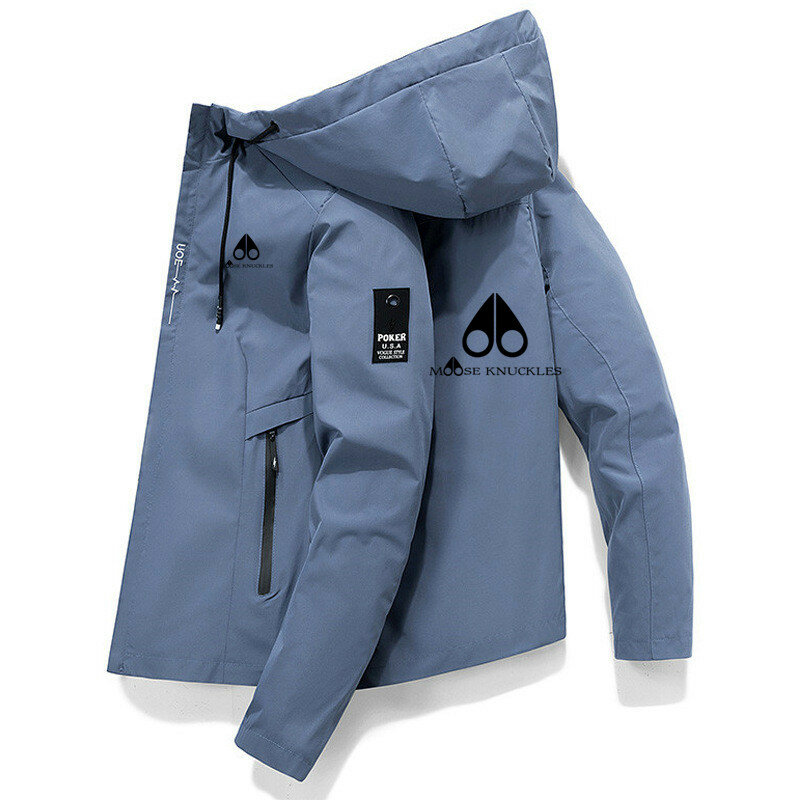 Jaket mantel bertudung pria, Luaran kasual atmosfer pria pakaian jalanan 2024 Musim Semi dan Gugur