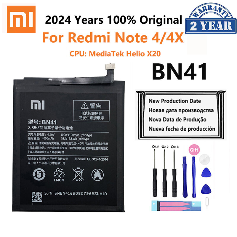 XiaoMi-Batería de teléfono Redmi Mi Max Note 2, 3, 3S, 4, 4A, 4X, 5, 5A, 5S, 5X, 6, 6, 7, 7A, 8, 9 Go Pro Plus, A2 Lite, BN41, BN31, BM47, BN34