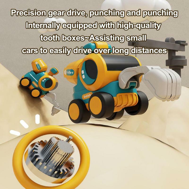 Digger Press Toy para criança, Colisão Resistente, Toddler Caminhões, Escavadeira e Empilhadeira, Construção Brinquedos