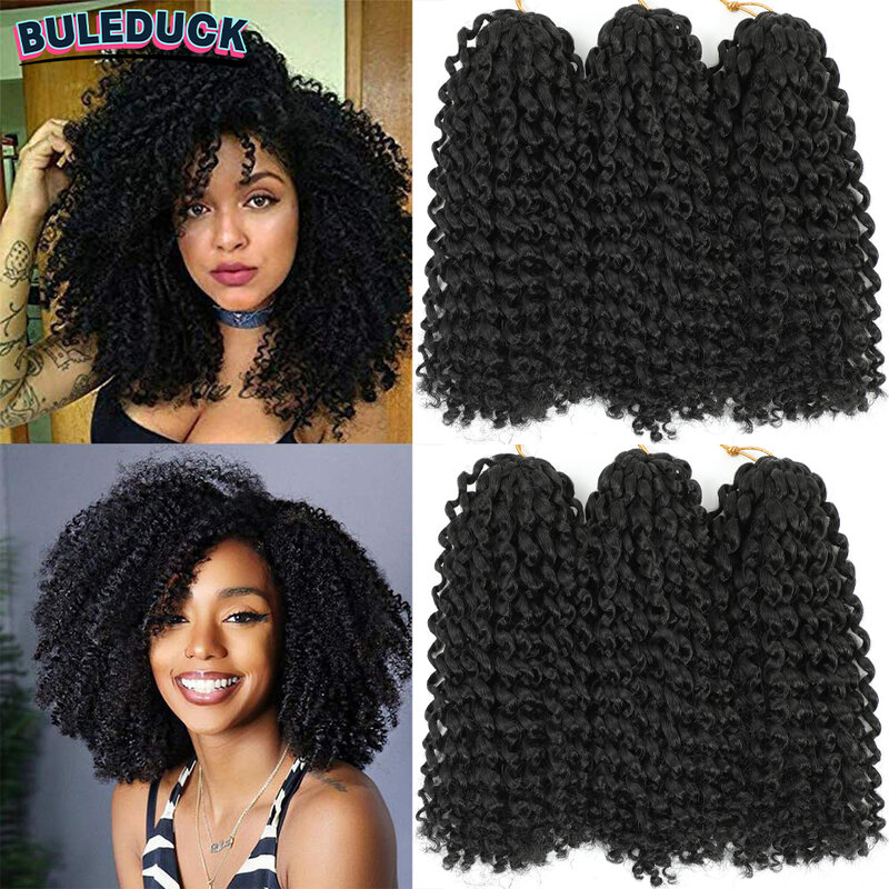 黒人女性のための短いmarlybobかぎ針編みの編組の髪、薄くて巻き毛の人工毛