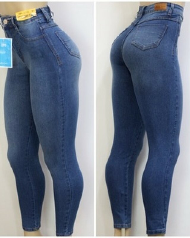 Celana Jeans pinggang tinggi wanita, celana jins pinggang tinggi dengan ritsleting, celana pembentuk tubuh wanita, efek menaikkan bokong