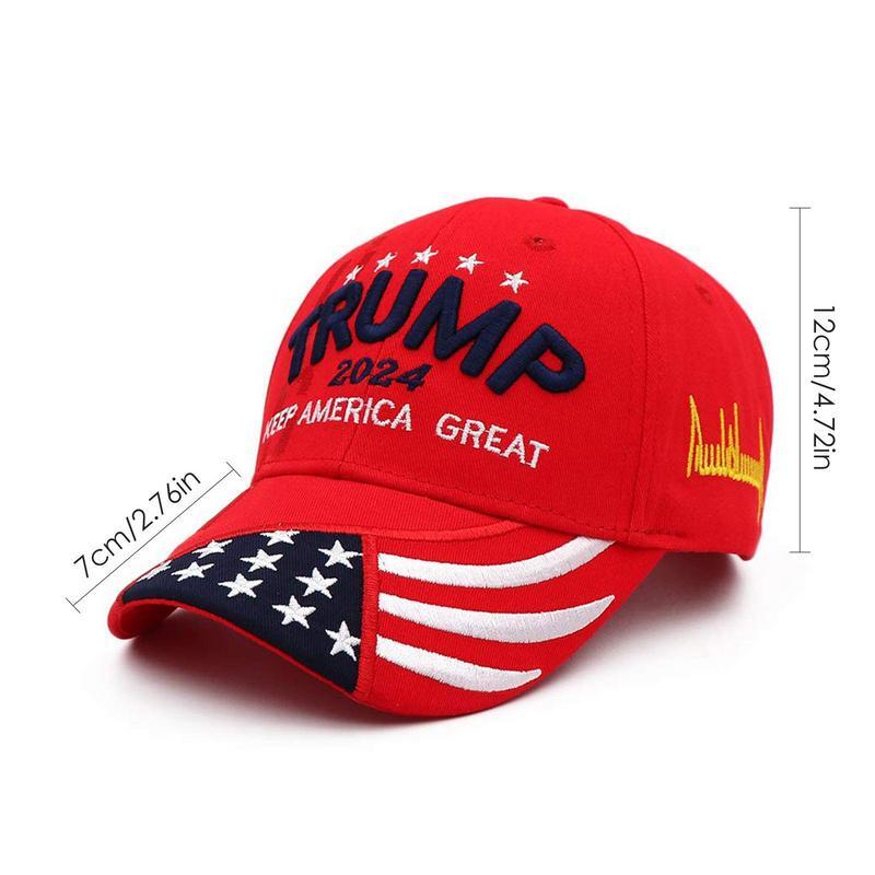 หมวกแก๊ปการเลือกตั้งประธานาธิบดีสหรัฐอเมริกา2024หมวกเบสบอลปรับได้หมวกตกปลาผ้าฝ้าย