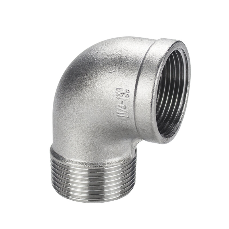 304 Stainless Steel Male Threaded Elbow Female Connector 45 Degree Elbow Connector 90 Cegree Pipe Connector 1/2” 1“ 1-1/4“1/4 2“