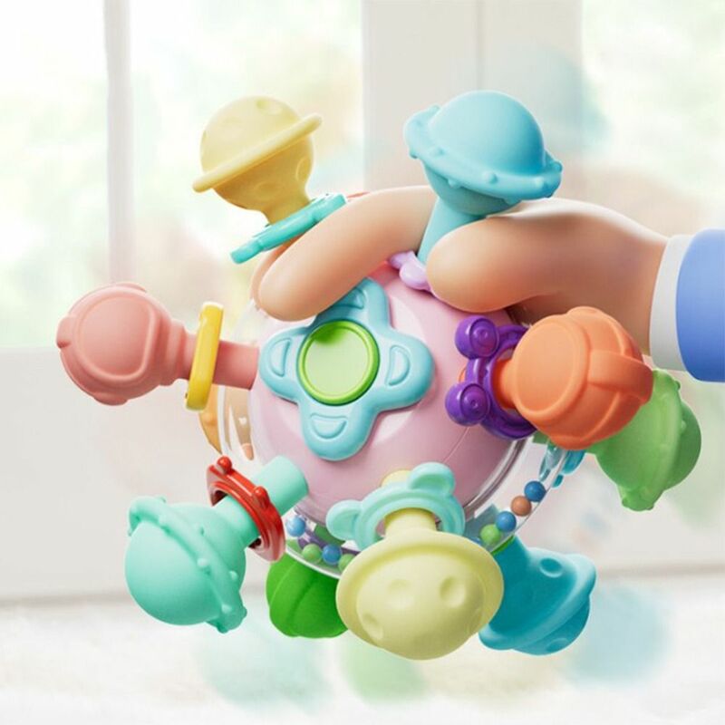 ของเล่นสำหรับเด็กทารกที่ฝึกประสาทสัมผัสทางอาหารปราศจากสาร BPA ของเล่นเพื่อการศึกษาปฐมวัยง่ายต่อการทำความสะอาดสีสันสดใส