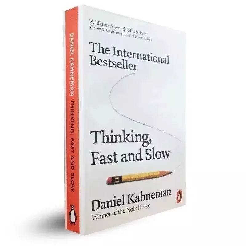 Danelkahneman-大人のための高速で遅い読書の英語の本、仕事の価値のあるライフスタイル、経済的な管理ブック