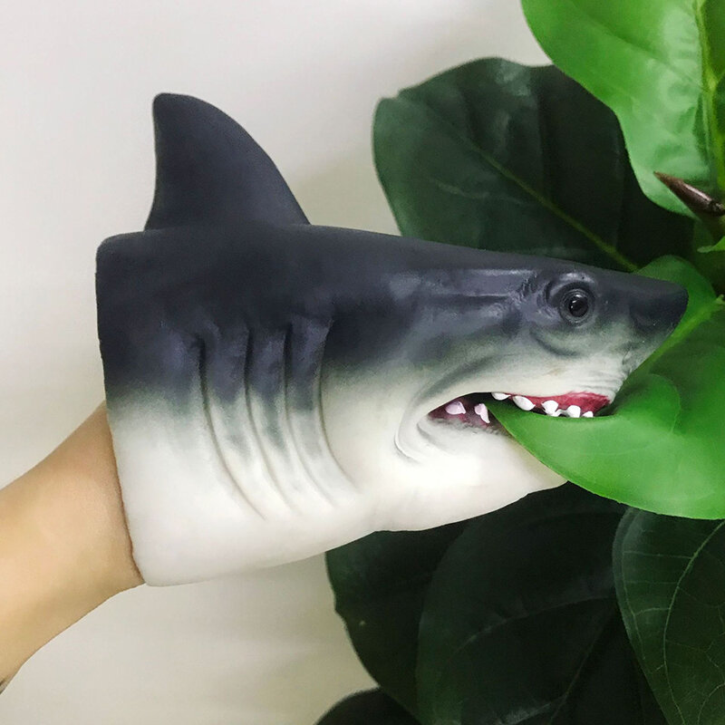 Rekin pacynka głowa zwierzęcia rękawiczki dla dzieci zabawki pacynka na prezenty dla opowieści Model rekina figurka zabawka prezenty dla dzieci żartów