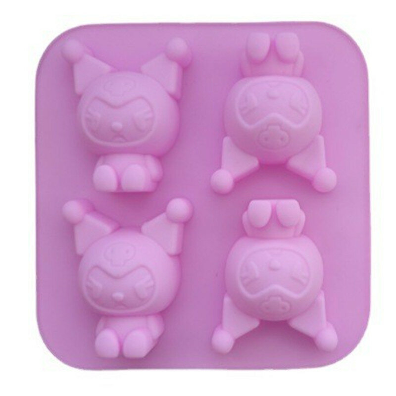 Kawaii Sanrio Cartoon Mold Kitty Kuromi Plaster Mold Handmade Soap Mold Ice Lattice Mold