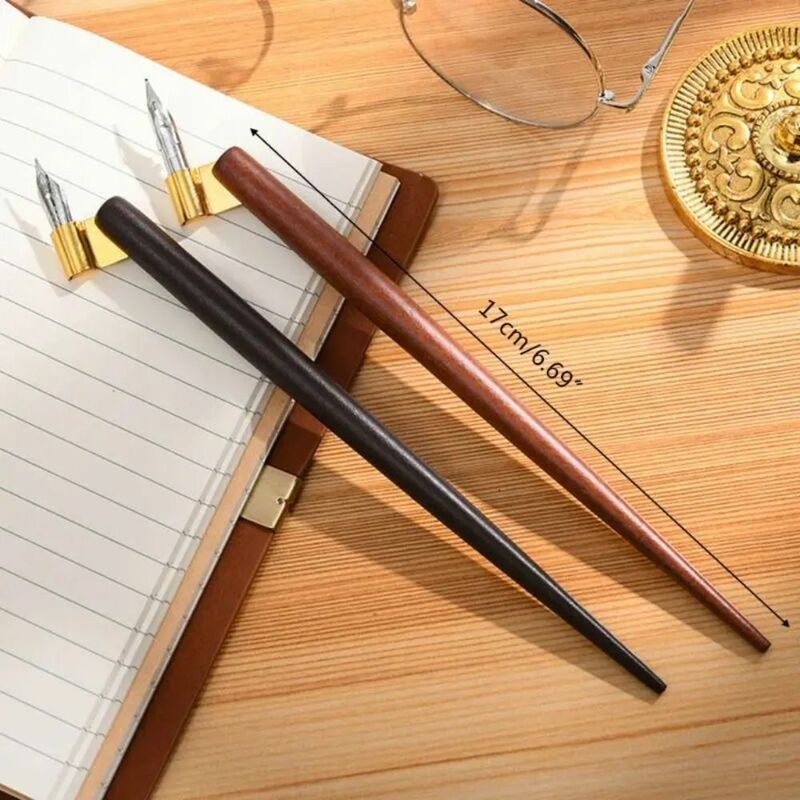 Pena tanda tangan Retro aksesori menulis portabel pena Dip komik indah persediaan gambar tulisan alat tulis