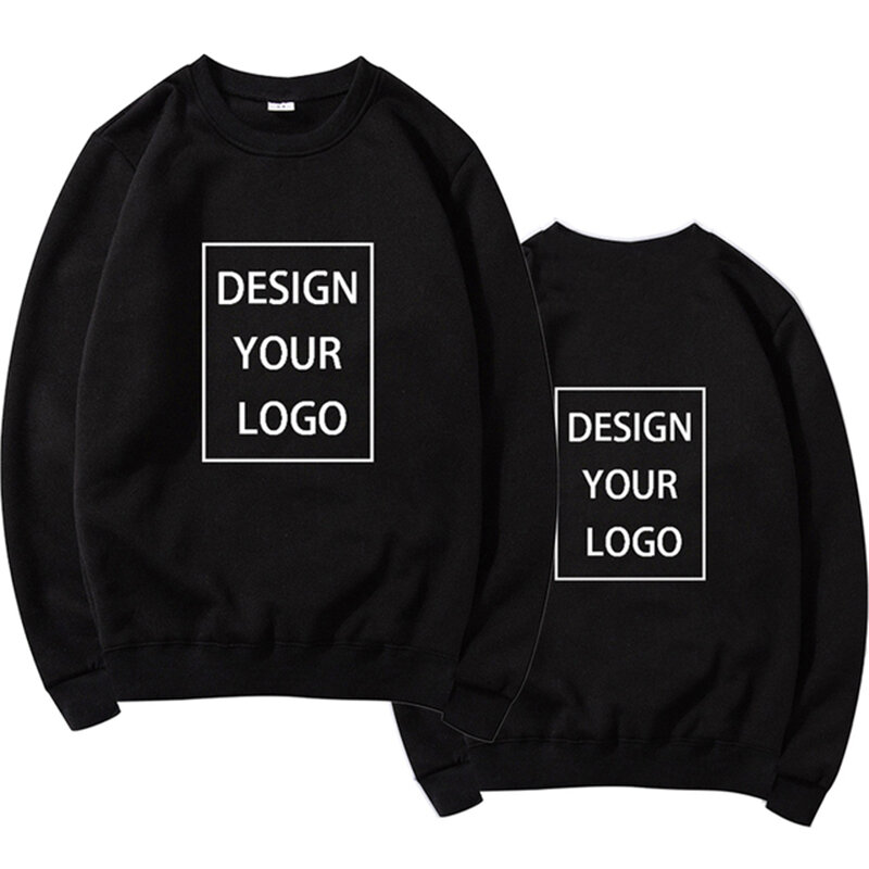 Kunden Sweatshirt Männer DIY Sportswear Design Selbst Muster Text Top Tragen Drucken Ihr LOGO Frauen Pullover Trendy Streetwear