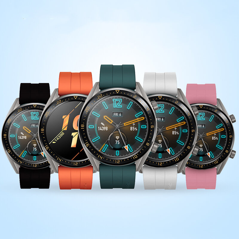 Pulseira huawei watch gt, pulseira para samsung galaxy watch 46mm active 2, amazfit bip strap 22mm, pulseira de relógio inteligente s3