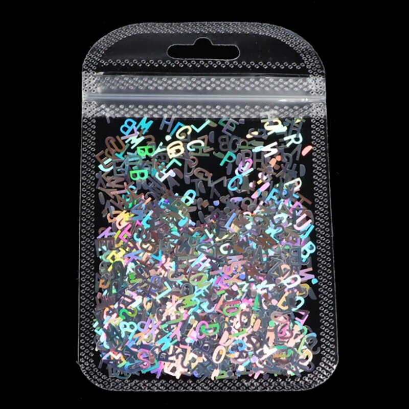 652F DIY Crystal UV-epoxyhars malvuller voor Engelse letters Glitter Sequi