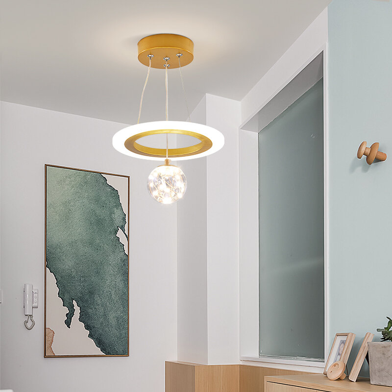 Lámpara colgante Led moderna para pasillo, sala de estar, comedor, dormitorio, candelabros de decoración