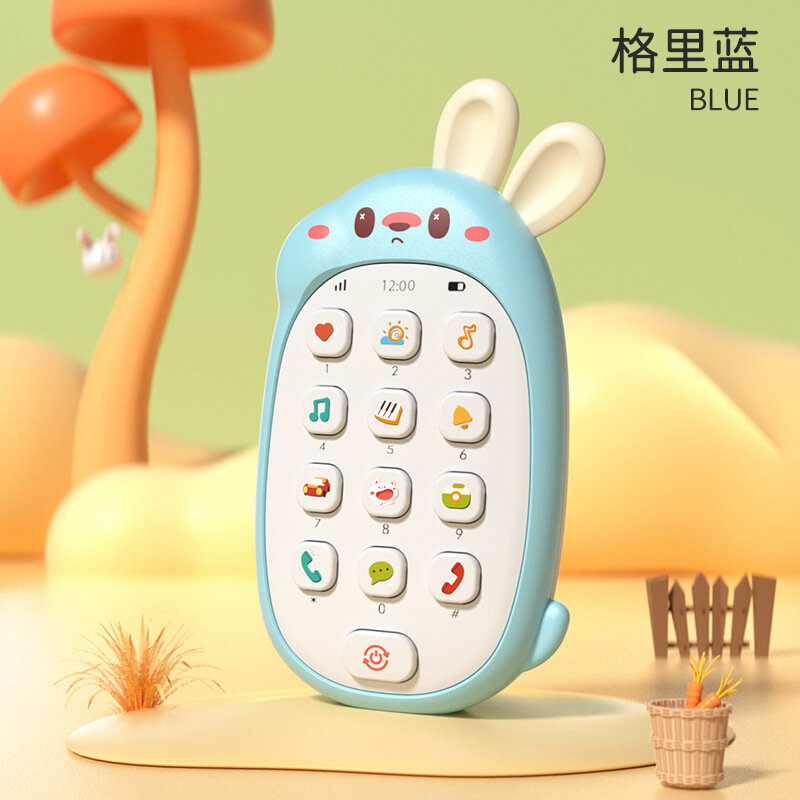Juguetes de teléfono móvil de simulación para niños, rompecabezas de aprendizaje temprano para bebés, se puede rociar, bebé de 0 a 3 años con luces de música, juguetes para teléfonos