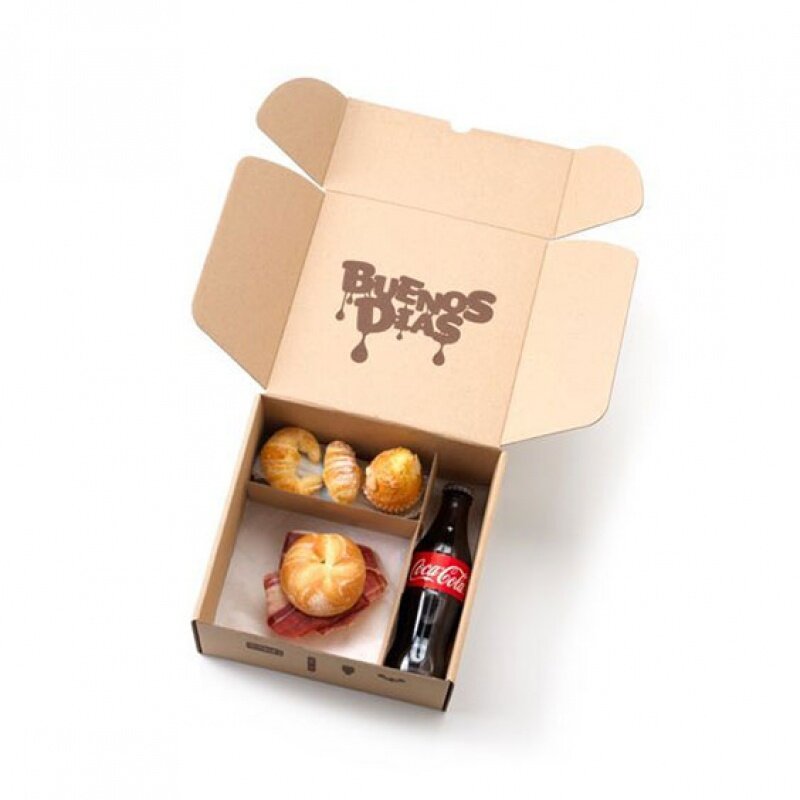 Prodotto personalizzato personalizzato sushi Clam imballaggio alimentare usa e getta carta Kraft Food grade Burger Fry Chicken Hot dog Pizza