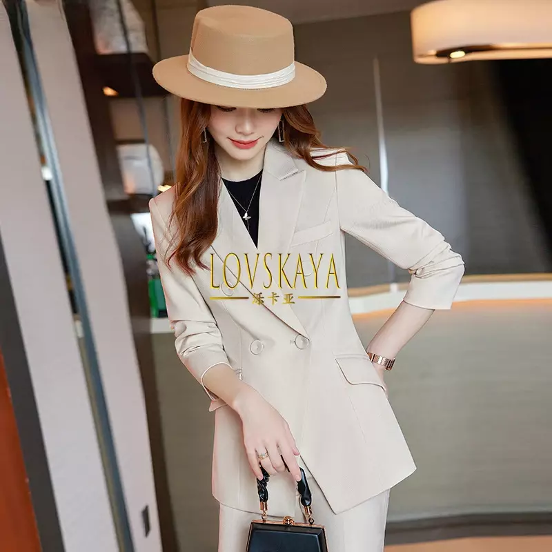 New Spring and Autumn Style Suit Coat Women's Manager Work Suit Formal Professional Suit Set