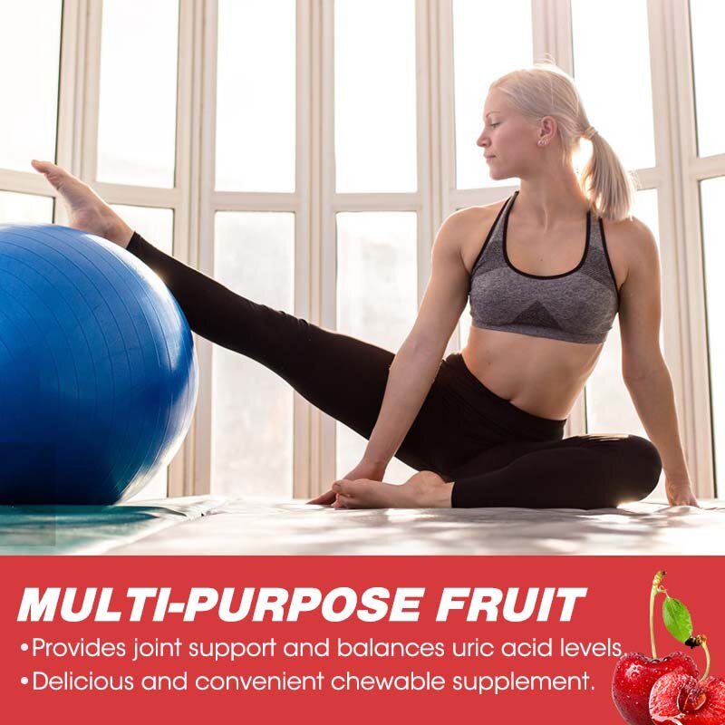 Beworths Cherry Gummies-ácido úrico, saludable para el cuerpo, inflamación y soporte de Salud Metabólica-potentes antioxidantes y no OGM