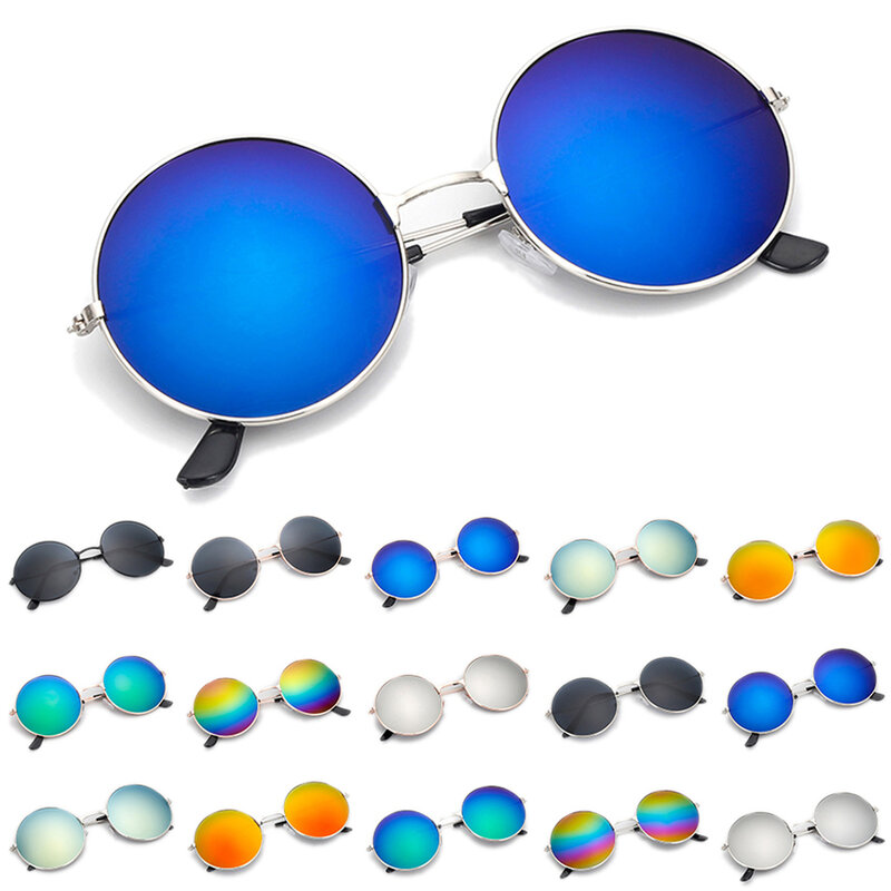 FOENIXSONG جديد النظارات الشمسية المستديرة النساء Vintage نظارات الشمس الرجعية للجنسين النظارات الإناث مرآة دي سول Feminino