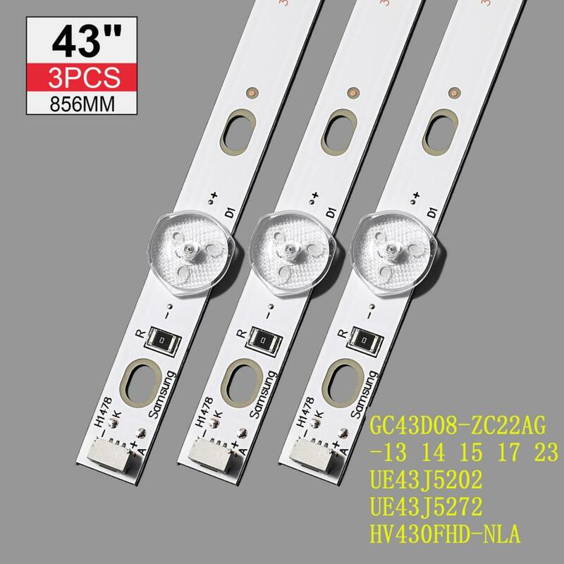 LED strip For Samsung GC43D08-ZC22AG-17 303GC430044 un43j5200af UN43N5300AF UE43J5272AU BOEI430WU1 UE43J5202 HV430FHD-NLA