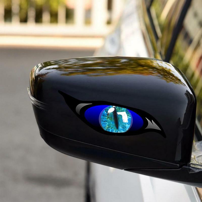 Pegatina reflectante 3D para espejo retrovisor de motocicleta, adhesivo creativo de ojos de gato, estéreo, para decoración automática de coche, 2 piezas