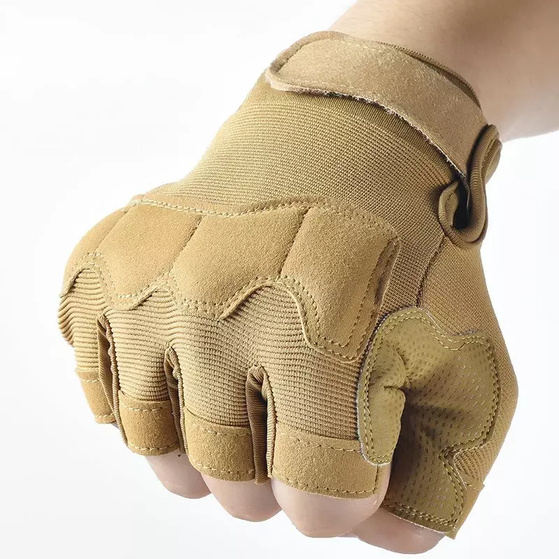 Guantes deportivos de medio dedo para hombre y mujer, guantes sin dedos para gimnasio al aire libre, Camping, pesca, caza, Fitness