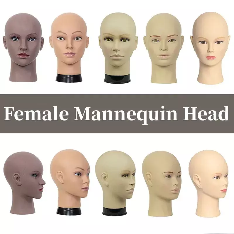 New Bald Afro Mannequin Head Without Hair For Making Wigs Hair Styling Cosmetology Manikin Head African Training Dolls Head Gift