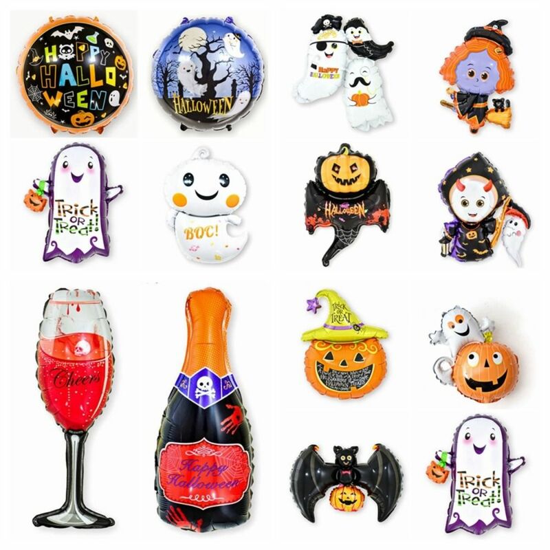 Воздушные шары в виде тыквы, тыквы, призрака на Хэллоуин, с самозапечатывающейся тематикой на Хэллоуин, алюминиевый пленочный воздушный шар, Череп, паук