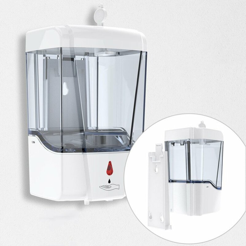 Dispensador de jabón con Sensor automático, desinfectante de manos con Gel inteligente montado en la pared, 700ml