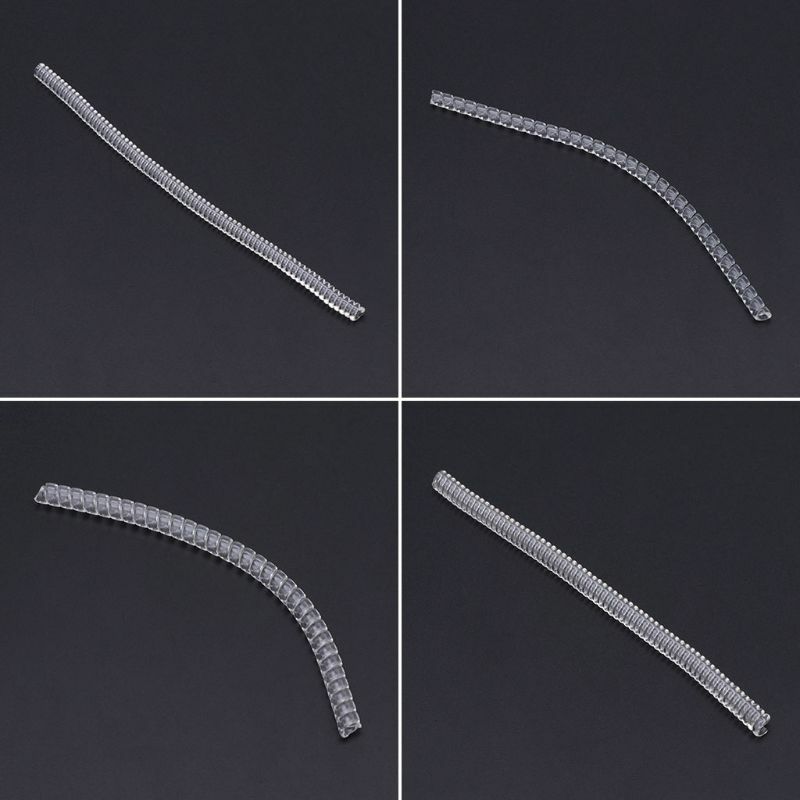 Redutor de tensão do cordão espiral invisível para homens e mulheres, ajustador criativo anel claro, transparente, tamanhos ajustáveis