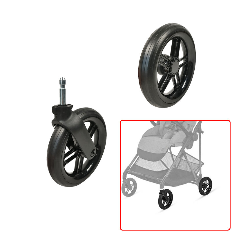 Roda de carrinho para carrinho, cadeira, roda dianteira ou traseira com pneu de rolamento, eixo, carrinho de bebê, substituir acessórios, 2 séries, 3 séries