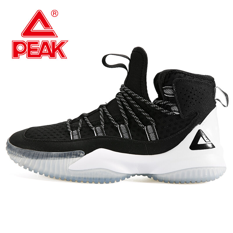 Мужские баскетбольные кроссовки PEAK, Нескользящие, с высоким верхом, дышащая Спортивная обувь со шнуровкой, спортивные ботинки