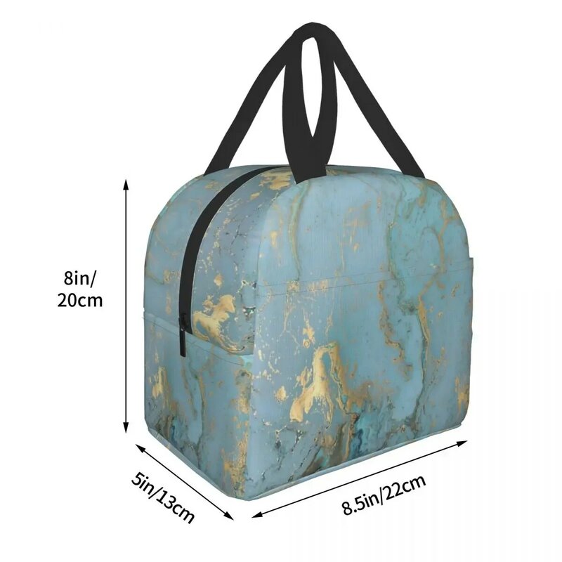Marble Design Texture modello astratto isolato pranzo Tote Bag donna moderna geometria geometrica termica Cooler Food Lunch Box