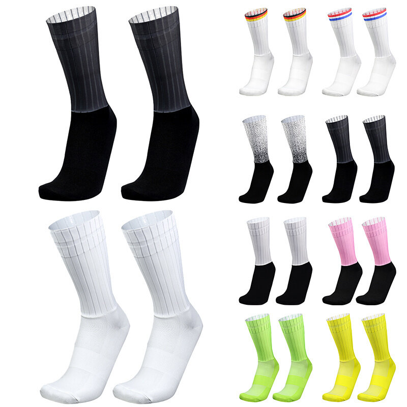 Нескользящие силиконовые летние аэроноски, велосипедные носки Whiteline, мужские велосипедные спортивные носки для бега, велосипедные носки, носки для велоспорта